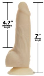 Фалоімітатор з вібрацією та ротацією Naked ADDICTION Chris 7″ Rotating & Vibrating Dong, пульт ДК - Зображення 10