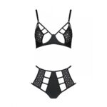 Розпродаж!!! Комплект з екошкіри Passion Tamaris Set black S/M, бюстгальтер та трусики - Зображення 3