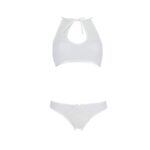 Комплект із бра, трусиків з ажурним декором та відкритим кроком Passion URSULA SET S/M, white - Зображення 3