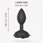 Силіконова анальна пробка Love To Love OPEN ROSES L SIZE - BLACK ONYX - Зображення 3