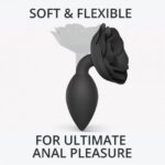 Силіконова анальна пробка Love To Love OPEN ROSES L SIZE - BLACK ONYX - Зображення 2