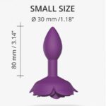 Силіконова анальна пробка Love To Love OPEN ROSES S SIZE - PURPLE RAIN - Зображення 3