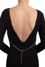 Золотистий ланцюжок для бюста Bijoux Pour Toi – Elena Gold зі стразами - Зображення 2