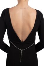Сріблястий ланцюжок для бюста Bijoux Pour Toi – Elena Silver зі стразами - Зображення 2