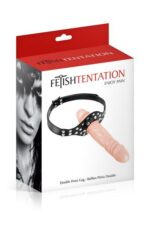 Кляп із подвійним фалоімітатором Fetish Tentation – Double Penis Gag Flesh - Зображення 2