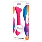 Вібратор та вакуумний кліторальний стимулятор 2-в-1 Alive Quiver Magenta Pink оновлена ​​модель - Зображення 5