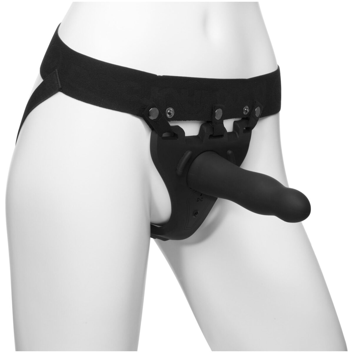 Страпон унісекс Doc Johnson Body Extensions – Be Aroused, вібрація, пульт керування, порожня насадка - Зображення 1