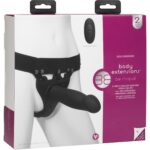 Страпон унісекс Doc Johnson Body Extensions – Be Risque, вібрація, пульт керування, порожня насадка - Зображення 7