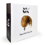 Металева анальна пробка з хвостом із натурального хутра Art of Sex size M Red fox - Зображення 6