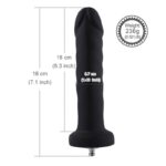 Силіконовий фалоімітатор для секс-машин Hismith 7.1″ Anal Dildo Black, система KlicLok - Зображення 6