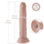 Реалістичний фалоімітатор для секс-машин Hismith 7.5″ Flexible Silicone Dildo, система KlicLok - Зображення 8