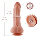 Ультрареалістичний фалоімітатор для секс-машин Hismith 8.3″ 2-layers Silicone Flesh Dildo, 2-шаровий - Зображення 7