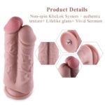 Подвійний дилдо для секс-машин Hismith 8.5″ Two Cocks One Hole Silicone Dildo - Зображення 2