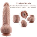 Гнучкий фалоімітатор для секс-машин Hismith 9.25″ Silicone Dildo, система KlicLok - Зображення 2