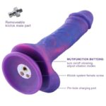 Фалоімітатор 8.2″ з вібрацією для секс-машин Hismith Purple Silicone Dildo with Vibe, KlicLok - Зображення 4