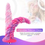 Фантазійний фалоімітатор 10.12″ для секс-машин Hismith Silicone Dildo rose Monster Series, KlicLok - Зображення 3