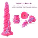 Фантазійний фалоімітатор 10.12″ для секс-машин Hismith Silicone Dildo rose Monster Series, KlicLok - Зображення 2
