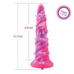 Фантазійний фалоімітатор 10.12″ для секс-машин Hismith Silicone Dildo rose Monster Series, KlicLok - Зображення 4