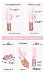 Подвійний пульсатор-кролик Love To Love SASSY BUNNY - BABY PINK - Зображення 6