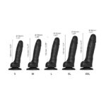 Реалістичний фалоімітатор Strap-On-Me Sliding Skin Realistic Dildo Black XXL, ефект рухливої шкіри - Зображення 4
