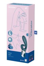 Смарт вібратор-кролик Satisfyer Hug Me Bluegrey, 2 мотори, діаметр 4,2см, широка кліторальна частина - Зображення 7