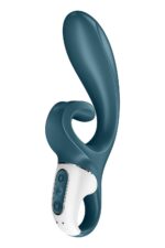 Смарт вібратор-кролик Satisfyer Hug Me Bluegrey, 2 мотори, діаметр 4,2см, широка кліторальна частина - Зображення 4