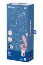 Смарт вібратор-кролик Satisfyer Hug Me Pink, 2 мотори, діаметр 4,2см, широка кліторальна частина - Зображення 6