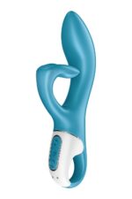 Вібратор-кролик із потрійним відростком Satisfyer Embrace me Turquoise, 2 мотори, діаметр 3,6 см - Зображення 8