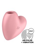 Вакуумний стимулятор-серце з вібрацією Satisfyer Cutie Heart Light Red - Зображення 2