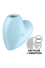 Вакуумний стимулятор-серце з вібрацією Satisfyer Cutie Heart Blue - Зображення 2