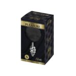 Металева анальна пробка Кролячий хвостик Alive Fluffy Twist Plug S Black, діаметр 2,9 см - Зображення 3