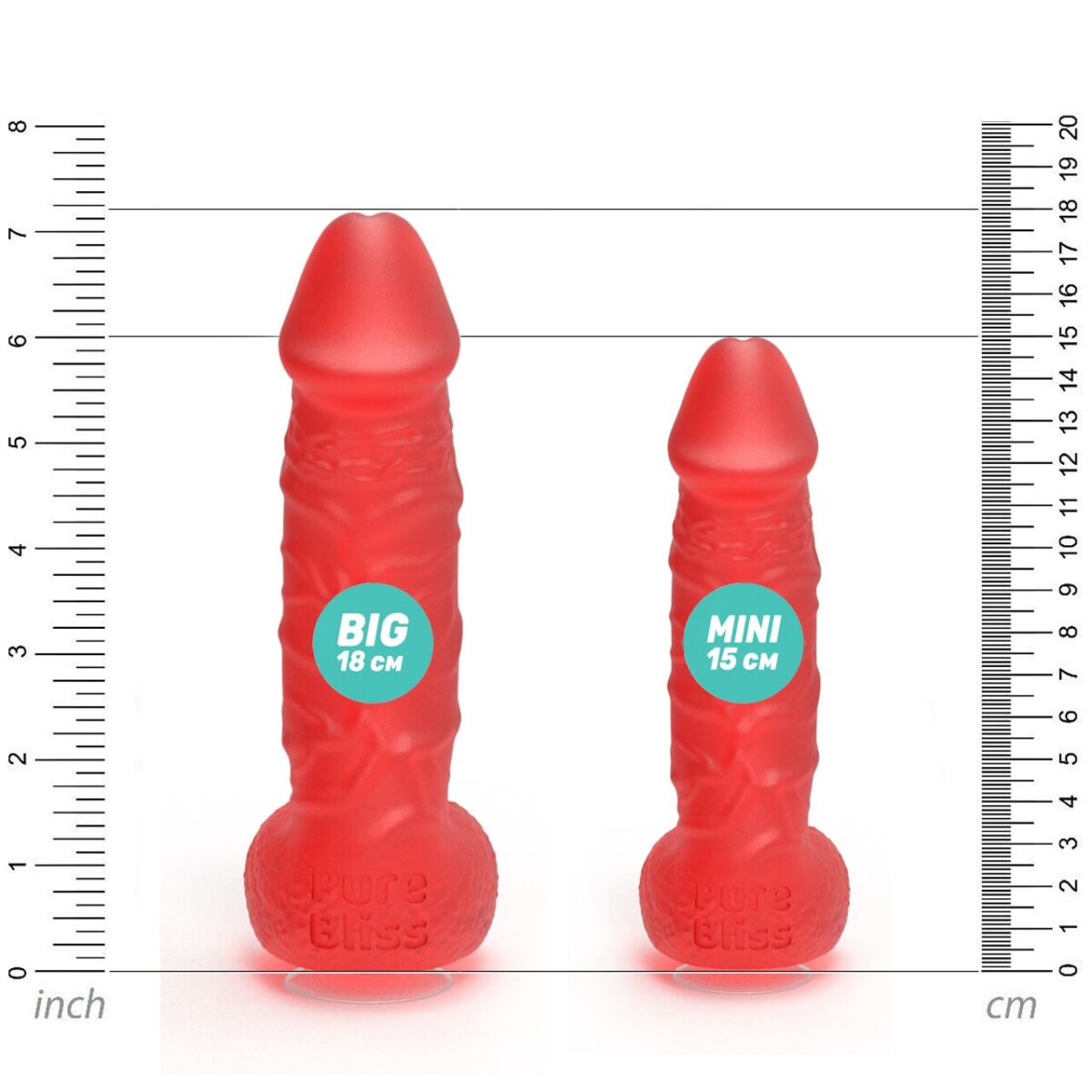 Крафтове мило-член із присоскою Pure Bliss MINI Red, натуральне - Зображення 5