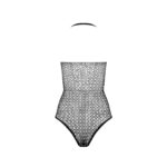 Бодістокінг з декольте Passion BS088 black, імітація корсетної шнурівки - Зображення 6