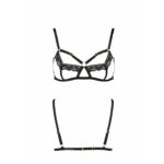 Бюстгальтер-стрепи з мереживом Passion Exclusive SOLON BRA XXL/XXXL, black, трусики в комплекті - Зображення 5