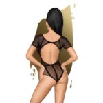 Боді Penthouse Be Nine XL Black, виріз на спинці, імітація стреп у вигляді геометричного малюнка - Зображення 2