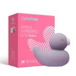 Вакуумний вібратор-качечка CuteVibe Ducky Grey - Зображення 4