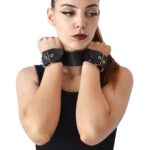 Нашийник з наручниками із натуральної шкіри Art of Sex - Bondage Collar with Handcuffs - Зображення 2