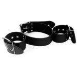 Нашийник з наручниками із натуральної шкіри Art of Sex - Bondage Collar with Handcuffs - Зображення 5