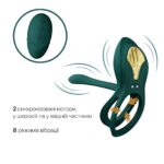 Смарт-ерекційне кільце Zalo -  BAYEK Turquoise Green, подвійне з ввідною частиною, пульт ДК - Зображення 4