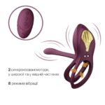 Смарт-ерекційне кільце Zalo - BAYEK Velvet Purple, подвійне з ввідною частиною, пульт ДК - Зображення 4