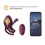 Смарт-ерекційне кільце Zalo - BAYEK Velvet Purple, подвійне з ввідною частиною, пульт ДК - Зображення 2