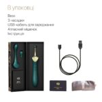 Вагінально-кліторальний вібратор Zalo — Bess Turquoise Green, багатофункціональний із насадками - Зображення 7