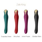 Смартвібратор-пульсатор Zalo — King Velvet Purple, кристал Swarovski - Зображення 9