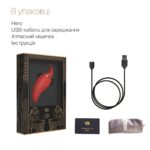 Вібратор 2в1 з язичком Zalo — Hero Wine Red, кристал Swarovski - Зображення 7