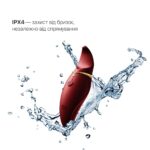 Вібратор 2в1 з язичком Zalo — Hero Wine Red, кристал Swarovski - Зображення 5