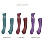 Смартвібратор 3в1 Zalo — Queen Wine Red, пульсівна перлина та вакуум, кристал Swarovski - Зображення 9