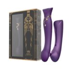 Смартвібратор 3в1 Zalo — Queen Twilight Purple, пульсівна перлина та вакуум, кристал Swarovski - Зображення 10