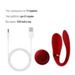 Смартвібратор для пар Zalo Fanfan set Bright Red, пульт ДК - Зображення 7