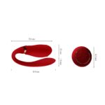 Смартвібратор для пар Zalo Fanfan set Bright Red, пульт ДК - Зображення 3