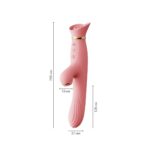 Вібратор з підігрівом та вакуумною стимуляцією клітора Zalo - ROSE Vibrator Strawberry Pink - Зображення 2